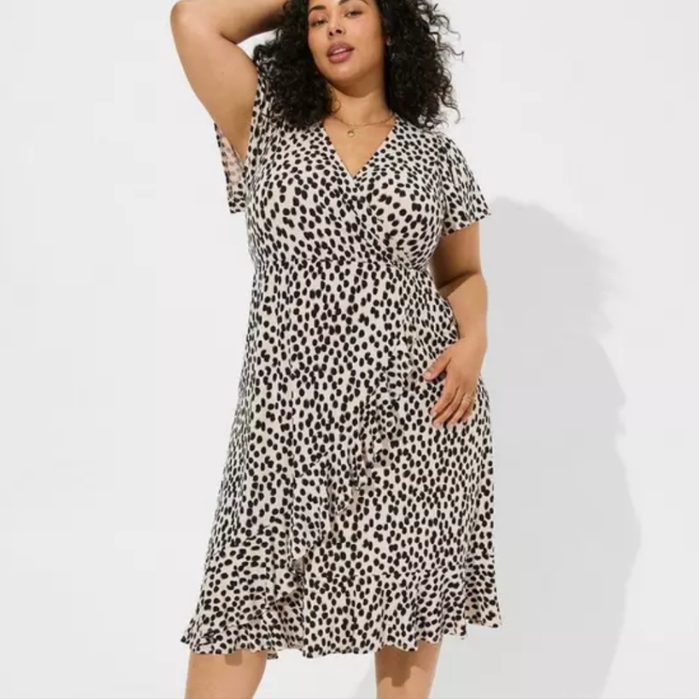Midi Surplice Dress